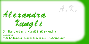 alexandra kungli business card